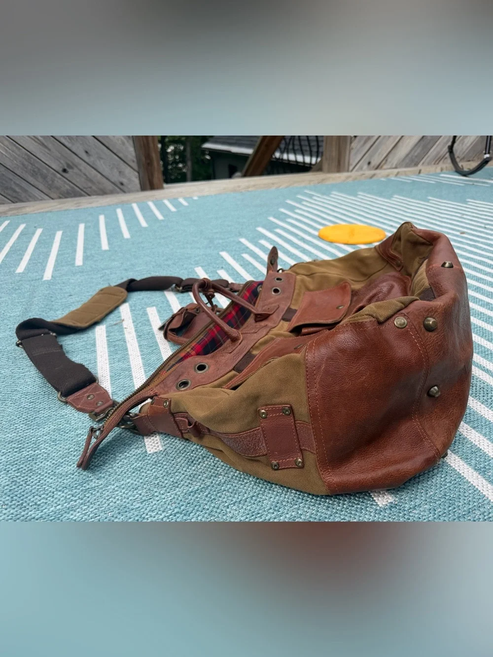 Will’s leather goods duffle Canvas and Leather Travel Tote Bag